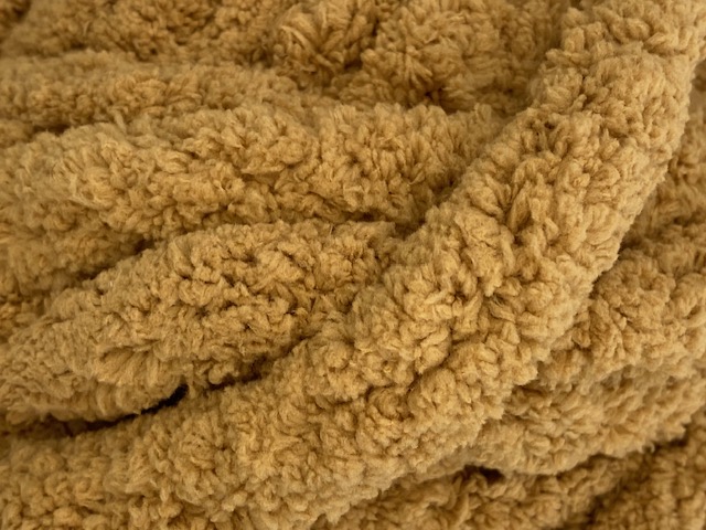 Chunky Chenille Yarn Caramel - Image 2