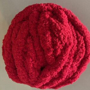 Chunky-Chenille-Yarn-CherryRed