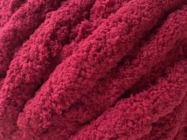 Chunky Chenille Yarn Claret - Image 2
