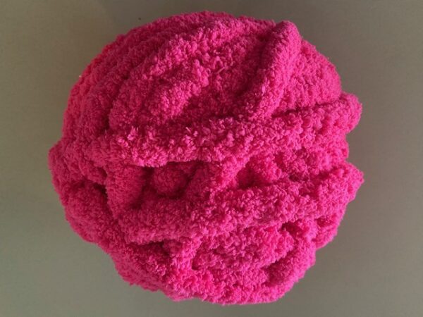 Chunky-Chenille-Yarn-HotPink