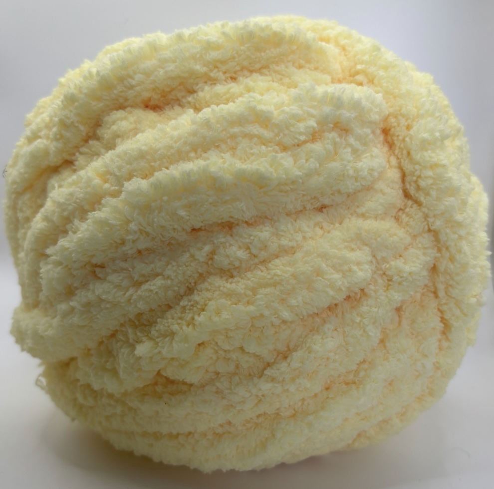 Chunky Chenille Yarn Baby Yellow
