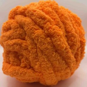 Chunky Chenille Yarn Fluro Orange