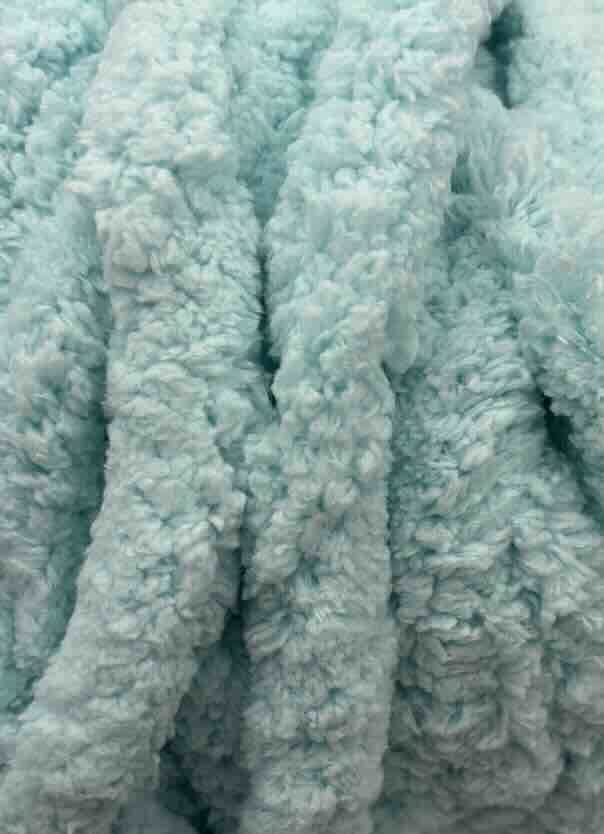 Chunky Chenille Yarn Light Blue - Image 2