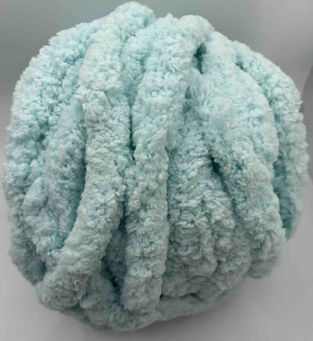 Chunky Chenille Yarn Light Blue