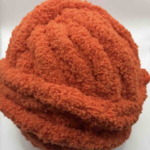 Chunky Chenille Yarn Orange
